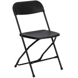 Plastic Folding Chairs - Black